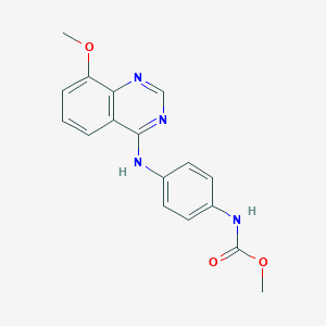 molecular formula C17H16N4O3 B7431020 methyl N-[4-[(8-methoxyquinazolin-4-yl)amino]phenyl]carbamate 