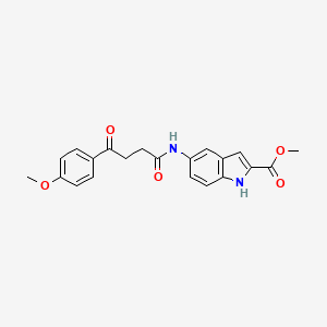 methyl 5-[[4-(4-methoxyphenyl)-4-oxobutanoyl]amino]-1H-indole-2-carboxylate