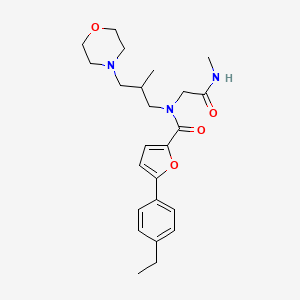 molecular formula C24H33N3O4 B7431094 5-(4-ethylphenyl)-N-[2-(methylamino)-2-oxoethyl]-N-(2-methyl-3-morpholin-4-ylpropyl)furan-2-carboxamide 