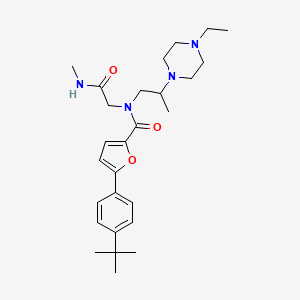 molecular formula C27H40N4O3 B7431137 5-(4-tert-butylphenyl)-N-[2-(4-ethylpiperazin-1-yl)propyl]-N-[2-(methylamino)-2-oxoethyl]furan-2-carboxamide 