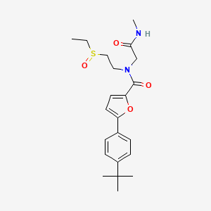 molecular formula C22H30N2O4S B7431148 5-(4-tert-butylphenyl)-N-(2-ethylsulfinylethyl)-N-[2-(methylamino)-2-oxoethyl]furan-2-carboxamide 