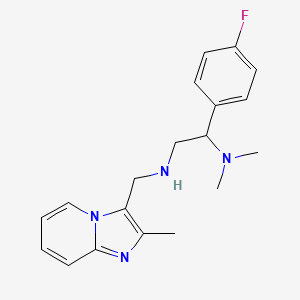 molecular formula C19H23FN4 B7431320 1-(4-fluorophenyl)-N,N-dimethyl-N'-[(2-methylimidazo[1,2-a]pyridin-3-yl)methyl]ethane-1,2-diamine 