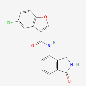 molecular formula C17H11ClN2O3 B7431471 5-chloro-N-(1-oxo-2,3-dihydroisoindol-4-yl)-1-benzofuran-3-carboxamide 