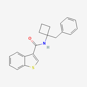 molecular formula C20H19NOS B7431544 N-(1-benzylcyclobutyl)-1-benzothiophene-3-carboxamide 