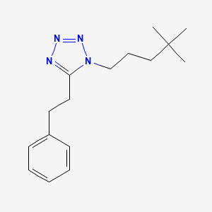 molecular formula C16H24N4 B7431636 1-(4,4-Dimethylpentyl)-5-(2-phenylethyl)tetrazole 