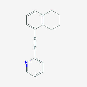 molecular formula C17H15N B7431644 2-[2-(5,6,7,8-Tetrahydronaphthalen-1-yl)ethynyl]pyridine 