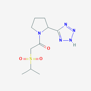 molecular formula C10H17N5O3S B7431846 2-propan-2-ylsulfonyl-1-[2-(2H-tetrazol-5-yl)pyrrolidin-1-yl]ethanone 