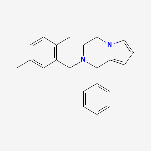 molecular formula C22H24N2 B7431851 2-[(2,5-dimethylphenyl)methyl]-1-phenyl-3,4-dihydro-1H-pyrrolo[1,2-a]pyrazine 