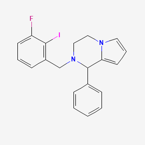 molecular formula C20H18FIN2 B7431852 2-[(3-fluoro-2-iodophenyl)methyl]-1-phenyl-3,4-dihydro-1H-pyrrolo[1,2-a]pyrazine 
