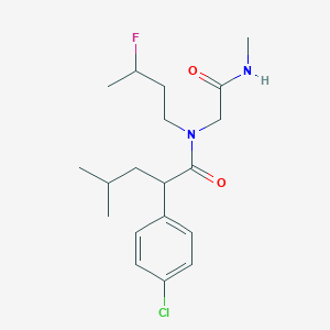 molecular formula C19H28ClFN2O2 B7431915 2-(4-chlorophenyl)-N-(3-fluorobutyl)-4-methyl-N-[2-(methylamino)-2-oxoethyl]pentanamide 