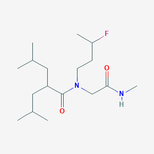 molecular formula C17H33FN2O2 B7431930 N-(3-fluorobutyl)-4-methyl-N-[2-(methylamino)-2-oxoethyl]-2-(2-methylpropyl)pentanamide 