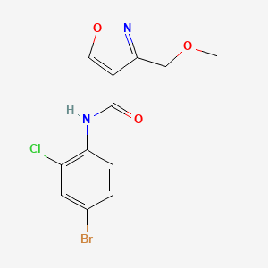 molecular formula C12H10BrClN2O3 B7431945 N-(4-bromo-2-chlorophenyl)-3-(methoxymethyl)-1,2-oxazole-4-carboxamide 