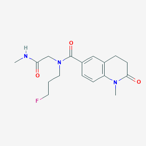 molecular formula C17H22FN3O3 B7431958 N-(3-fluoropropyl)-1-methyl-N-[2-(methylamino)-2-oxoethyl]-2-oxo-3,4-dihydroquinoline-6-carboxamide 