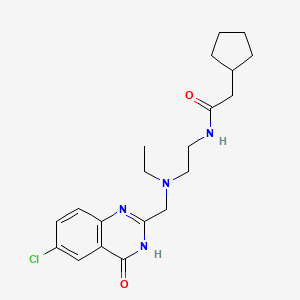 molecular formula C20H27ClN4O2 B7432120 N-[2-[(6-chloro-4-oxo-3H-quinazolin-2-yl)methyl-ethylamino]ethyl]-2-cyclopentylacetamide 