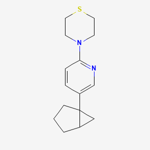 molecular formula C15H20N2S B7432171 4-[5-(Bicyclo[3.1.0]hexan-1-yl)pyridin-2-yl]thiomorpholine 