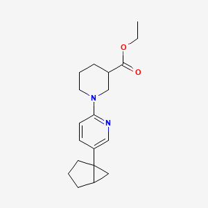 molecular formula C19H26N2O2 B7432186 Ethyl 1-[5-(1-bicyclo[3.1.0]hexanyl)pyridin-2-yl]piperidine-3-carboxylate 