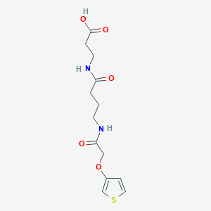 molecular formula C13H18N2O5S B7432215 3-[4-[(2-Thiophen-3-yloxyacetyl)amino]butanoylamino]propanoic acid 