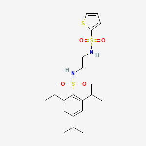 molecular formula C21H32N2O4S3 B7432231 N-[2-[[2,4,6-tri(propan-2-yl)phenyl]sulfonylamino]ethyl]thiophene-2-sulfonamide 