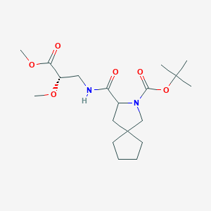 tert-butyl 3-[[(2S)-2,3-dimethoxy-3-oxopropyl]carbamoyl]-2-azaspiro[4.4]nonane-2-carboxylate