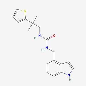 molecular formula C18H21N3OS B7432373 1-(1H-indol-4-ylmethyl)-3-(2-methyl-2-thiophen-2-ylpropyl)urea 