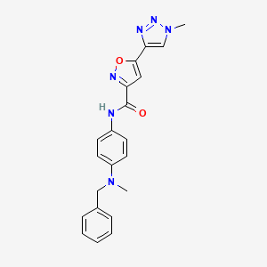 molecular formula C21H20N6O2 B7432377 N-[4-[benzyl(methyl)amino]phenyl]-5-(1-methyltriazol-4-yl)-1,2-oxazole-3-carboxamide 