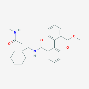 molecular formula C25H30N2O4 B7432378 Methyl 2-[2-[[1-[2-(methylamino)-2-oxoethyl]cyclohexyl]methylcarbamoyl]phenyl]benzoate 