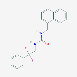 molecular formula C20H18F2N2O B7432382 1-(2,2-Difluoro-2-phenylethyl)-3-(naphthalen-1-ylmethyl)urea 