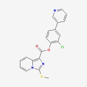 molecular formula C20H14ClN3O2S B7432436 (2-Chloro-4-pyridin-3-ylphenyl) 3-methylsulfanylimidazo[1,5-a]pyridine-1-carboxylate 
