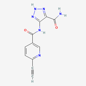 molecular formula C11H8N6O2 B7432674 N-(5-carbamoyl-2H-triazol-4-yl)-6-ethynylpyridine-3-carboxamide 