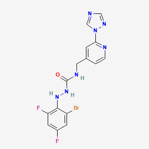 1-(2-Bromo-4,6-difluoroanilino)-3-[[2-(1,2,4-triazol-1-yl)pyridin-4-yl]methyl]urea