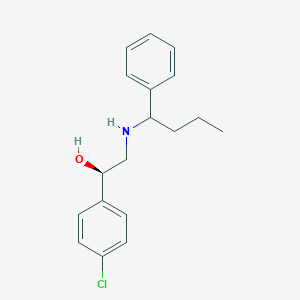 molecular formula C18H22ClNO B7432683 (1R)-1-(4-chlorophenyl)-2-(1-phenylbutylamino)ethanol 
