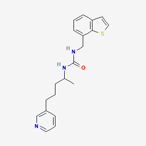 molecular formula C20H23N3OS B7432744 1-(1-Benzothiophen-7-ylmethyl)-3-(5-pyridin-3-ylpentan-2-yl)urea 