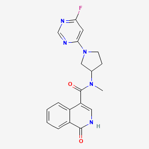 molecular formula C19H18FN5O2 B7432828 N-[1-(6-fluoropyrimidin-4-yl)pyrrolidin-3-yl]-N-methyl-1-oxo-2H-isoquinoline-4-carboxamide 