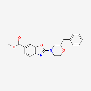 molecular formula C20H20N2O4 B7432966 Methyl 2-(2-benzylmorpholin-4-yl)-1,3-benzoxazole-6-carboxylate 