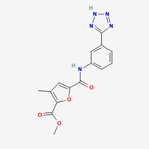 molecular formula C15H13N5O4 B7432972 methyl 3-methyl-5-[[3-(2H-tetrazol-5-yl)phenyl]carbamoyl]furan-2-carboxylate 