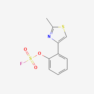 molecular formula C10H8FNO3S2 B7432992 4-(2-Fluorosulfonyloxyphenyl)-2-methyl-1,3-thiazole 