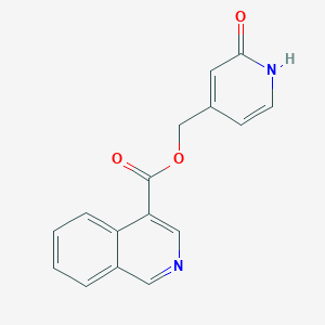molecular formula C16H12N2O3 B7433020 (2-oxo-1H-pyridin-4-yl)methyl isoquinoline-4-carboxylate 