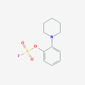 molecular formula C11H14FNO3S B7433036 1-(2-Fluorosulfonyloxyphenyl)piperidine 