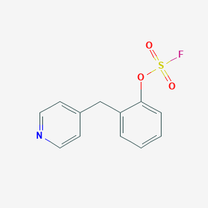 molecular formula C12H10FNO3S B7433195 2-[(Pyridin-4-yl)methyl]phenyl sulfurofluoridate 