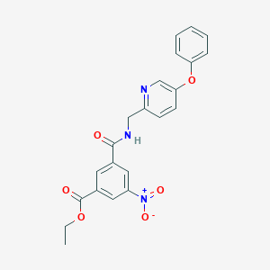 molecular formula C22H19N3O6 B7433228 Ethyl 3-nitro-5-[(5-phenoxypyridin-2-yl)methylcarbamoyl]benzoate 