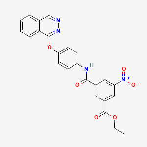 molecular formula C24H18N4O6 B7433262 Ethyl 3-nitro-5-[(4-phthalazin-1-yloxyphenyl)carbamoyl]benzoate 