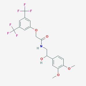 molecular formula C20H19F6NO5 B7433270 2-[3,5-bis(trifluoromethyl)phenoxy]-N-[2-(3,4-dimethoxyphenyl)-2-hydroxyethyl]acetamide 