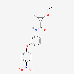 molecular formula C19H20N2O5 B7433278 2-ethoxy-3-methyl-N-[3-(4-nitrophenoxy)phenyl]cyclopropane-1-carboxamide 