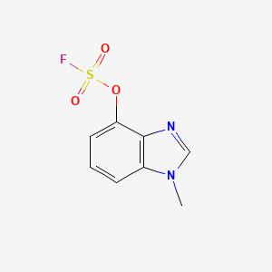 molecular formula C8H7FN2O3S B7433359 4-Fluorosulfonyloxy-1-methylbenzimidazole 