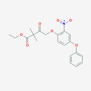 molecular formula C20H21NO7 B7433362 Ethyl 2,2-dimethyl-4-(2-nitro-4-phenoxyphenoxy)-3-oxobutanoate 