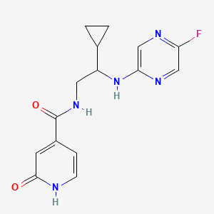 molecular formula C15H16FN5O2 B7433395 N-[2-cyclopropyl-2-[(5-fluoropyrazin-2-yl)amino]ethyl]-2-oxo-1H-pyridine-4-carboxamide 