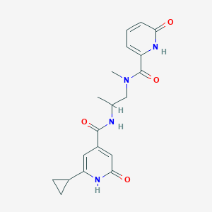 molecular formula C19H22N4O4 B7433403 2-cyclopropyl-N-[1-[methyl-(6-oxo-1H-pyridine-2-carbonyl)amino]propan-2-yl]-6-oxo-1H-pyridine-4-carboxamide 