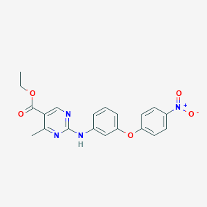 molecular formula C20H18N4O5 B7433476 Ethyl 4-methyl-2-[3-(4-nitrophenoxy)anilino]pyrimidine-5-carboxylate 