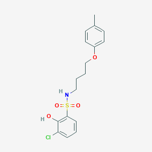 molecular formula C17H20ClNO4S B7433592 3-chloro-2-hydroxy-N-[4-(4-methylphenoxy)butyl]benzenesulfonamide 