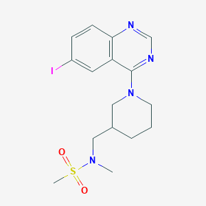 molecular formula C16H21IN4O2S B7433618 N-[[1-(6-iodoquinazolin-4-yl)piperidin-3-yl]methyl]-N-methylmethanesulfonamide 
